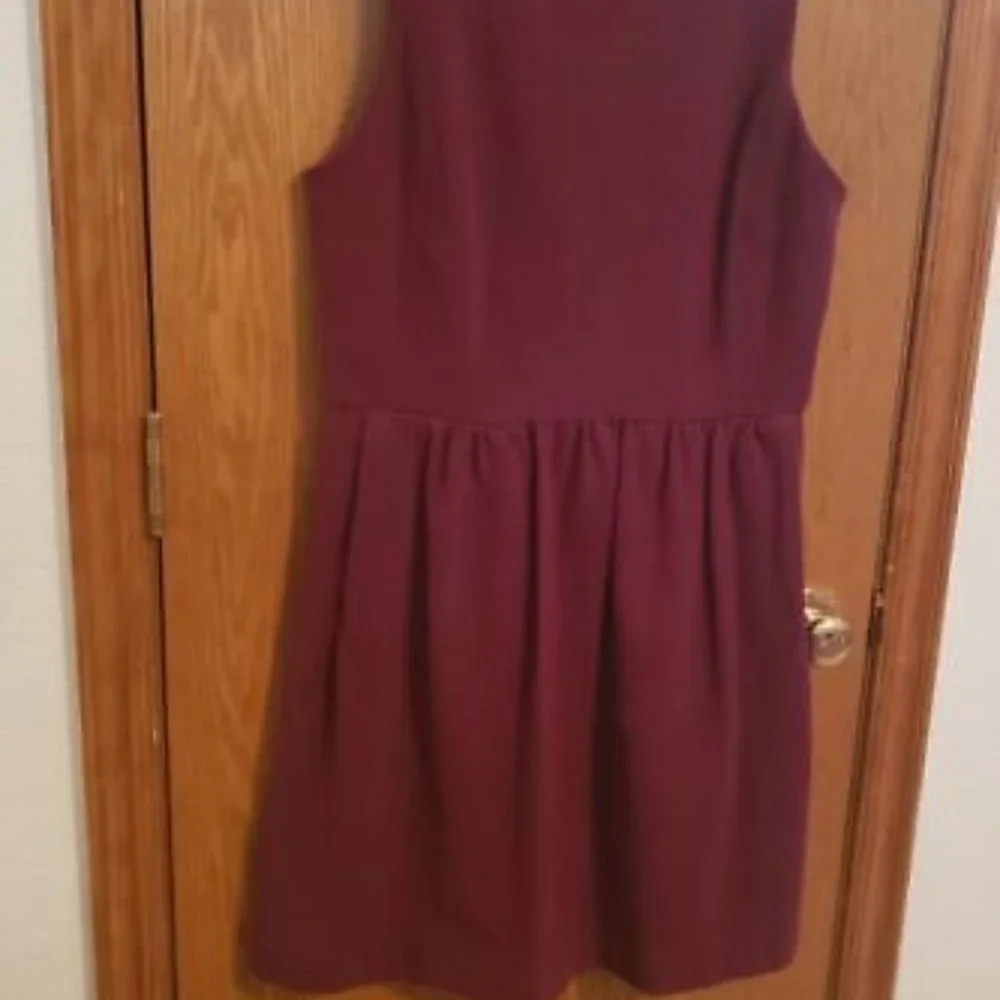 J. Crew Factory Sleeveless Maroon A-line Dress Womens Large